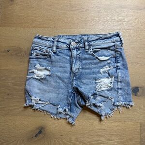 American Eagle By Payless Ripped Blue Denim Shorts